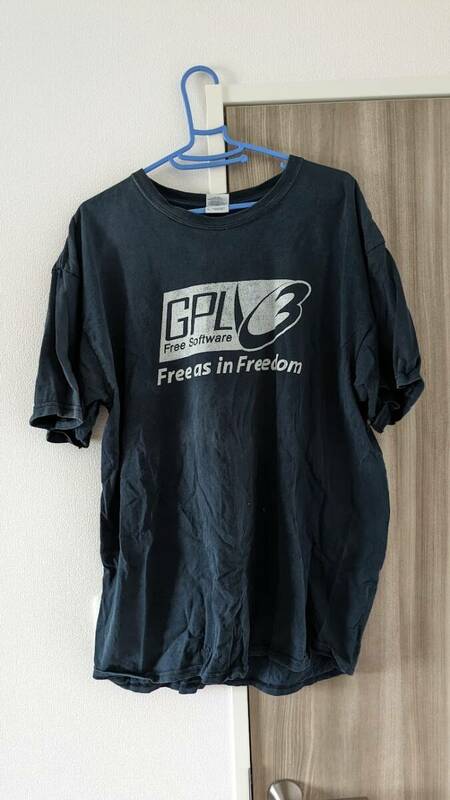古着 GPL3 Tシャツ Linux UNIX GNU フリーソフトウェア財団 コンピューターグッズ IT プログラマー エンジニア向け