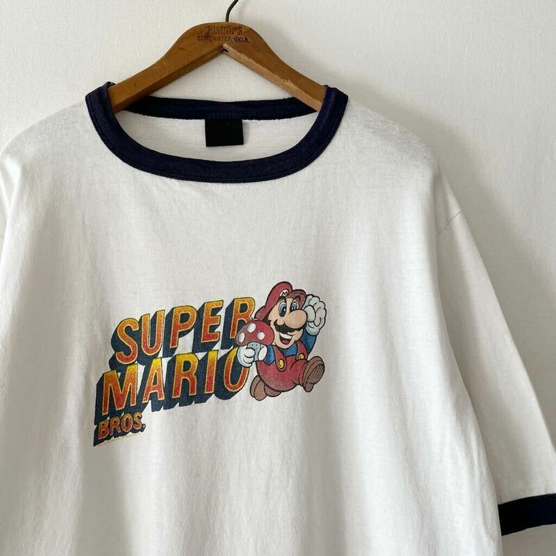 90s SUPER MARIO BROS. リンガー Tシャツ USA製? ビンテージ 90年代 スーパーマリオブラザーズ 任天堂 ニンテンドー Nintendo ヴィンテージ