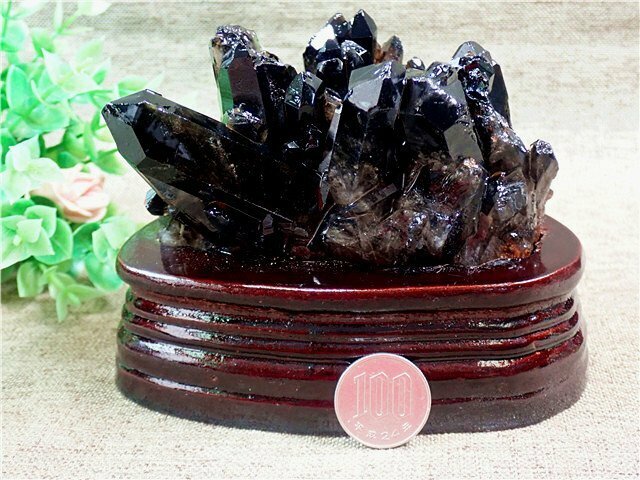 AAA級【魔除け】◆天然モリオン(黒水晶）クラスター179C6-71C66D