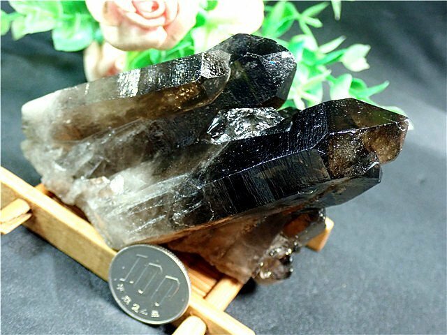 AAA級【魔除け】◆天然モリオン(黒水晶）クラスター178C6-30C85b