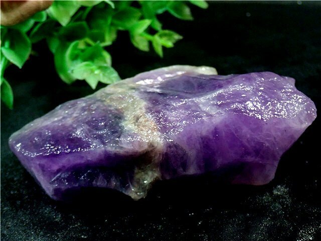天然～愛の守護石～夢幻紫水晶アメジスト原石179G3-13G31D