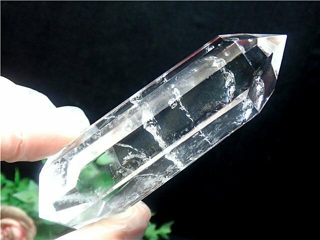 AAA級☆高透明度天然ハーキマーダイヤモンド水晶六角柱179B2-60B109b