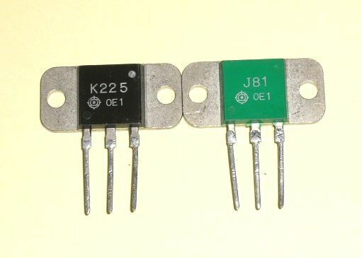 日立 低周波電力増幅用 Power MOS FET 2SK225 + 2SJ81 合計2個セット 未使用品