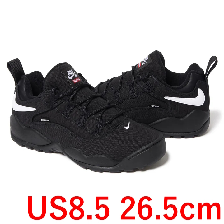 Supreme Nike SB Darwin Low US8.5 26.5cm ブラック 新品 ① シュプリーム ナイキ BLACK 黒 2024SS