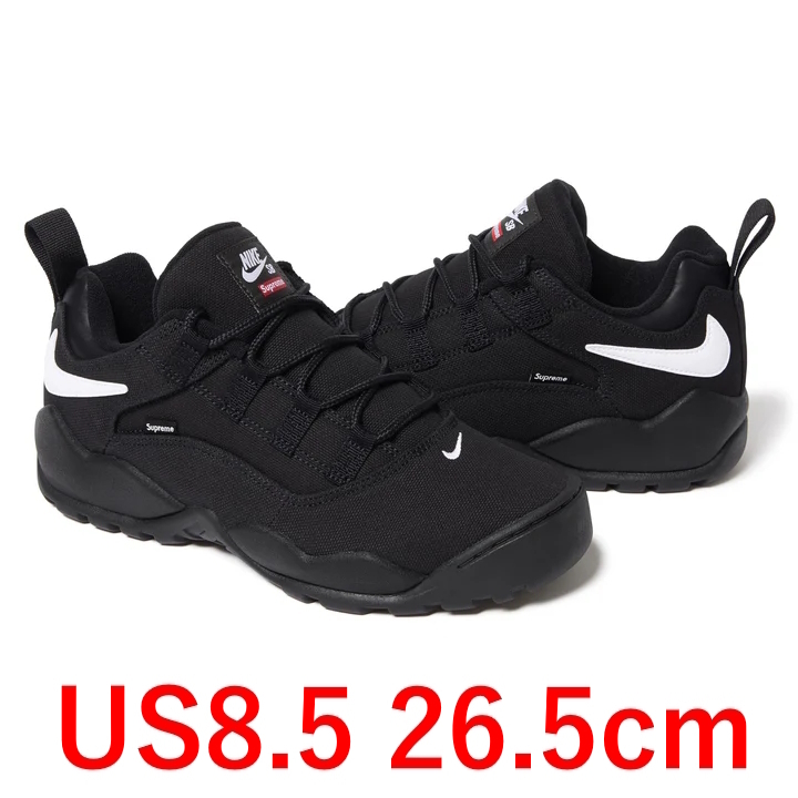 Supreme Nike SB Darwin Low US8.5 26.5cm ブラック 新品 ③ シュプリーム ナイキ BLACK 黒 2024SS
