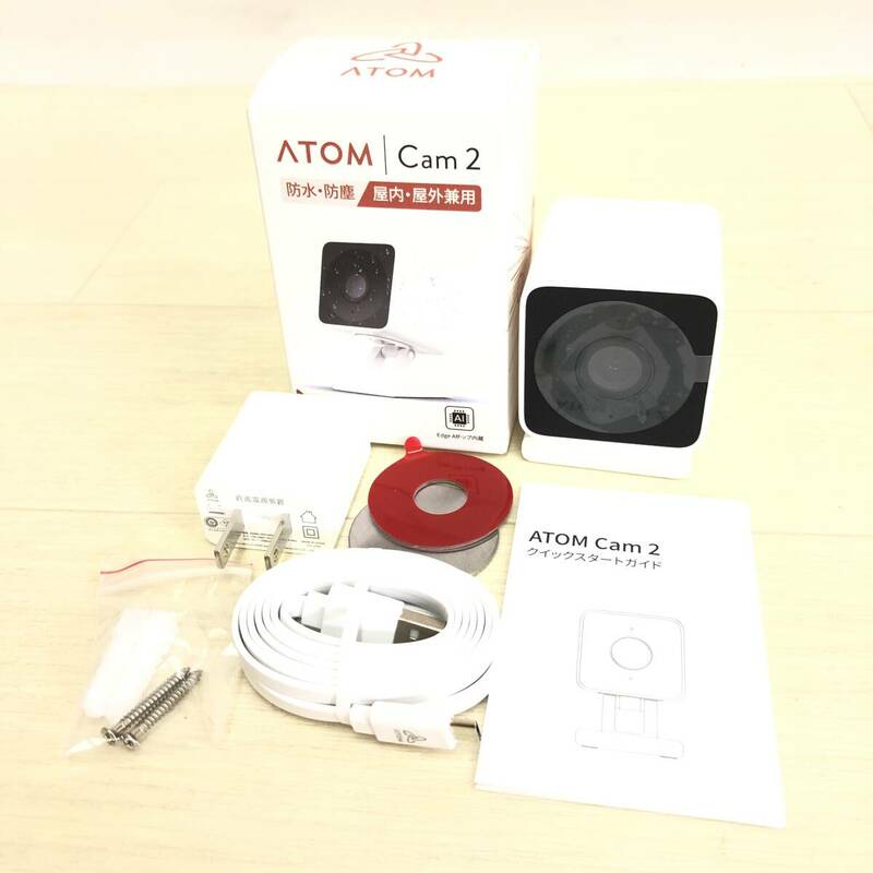 ♪未使用品 アトムテック ATOM Cam2 ネットワークカメラ AC2 防水 防犯カメラ 箱付き 現状品♪K23714