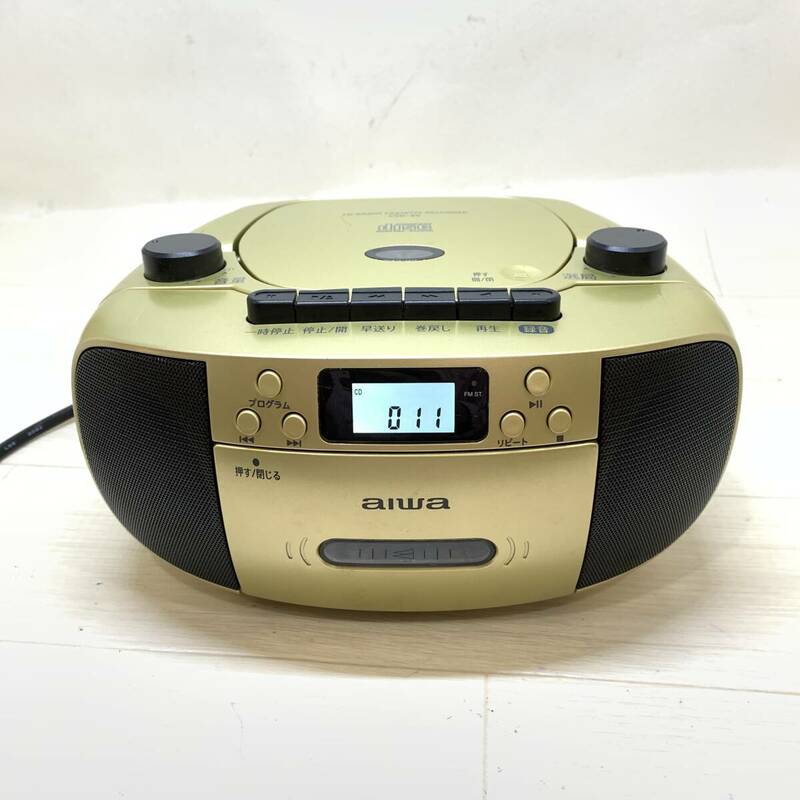 ■aiwa CSD-45 CDラジオカセットレコーダー オーディオ機器 ラジカセ CD・ラジオ動作品■C41984