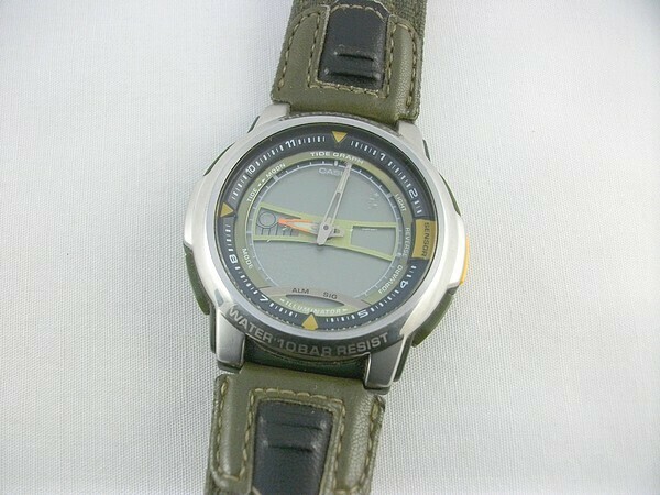 n60u★CASIO 古い腕時計 AQF-100 アナログ デジタル時計 動作不良品 カシオ