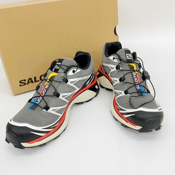 SALOMON XT-6 472932 ローカット スニーカー シューズ 美品 アウトドア ハイキング 登山 キャンプ 箱付き 23.5cm サロモン 靴 IF11576■