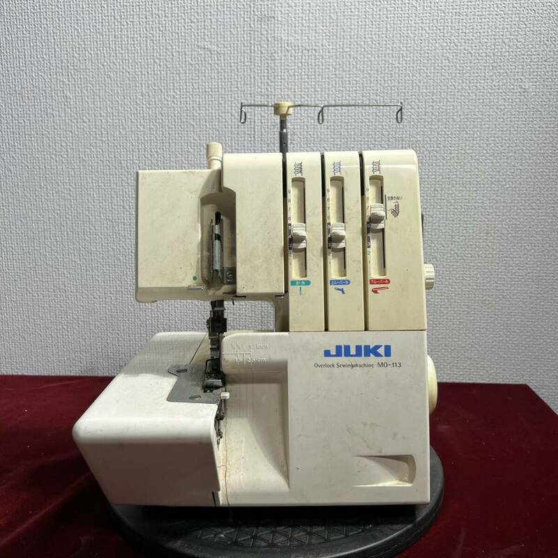 F62 JUKI MO-113 ロックミシン 家電 裁縫 フットペダル付き ジューキ 中古 ジャンク