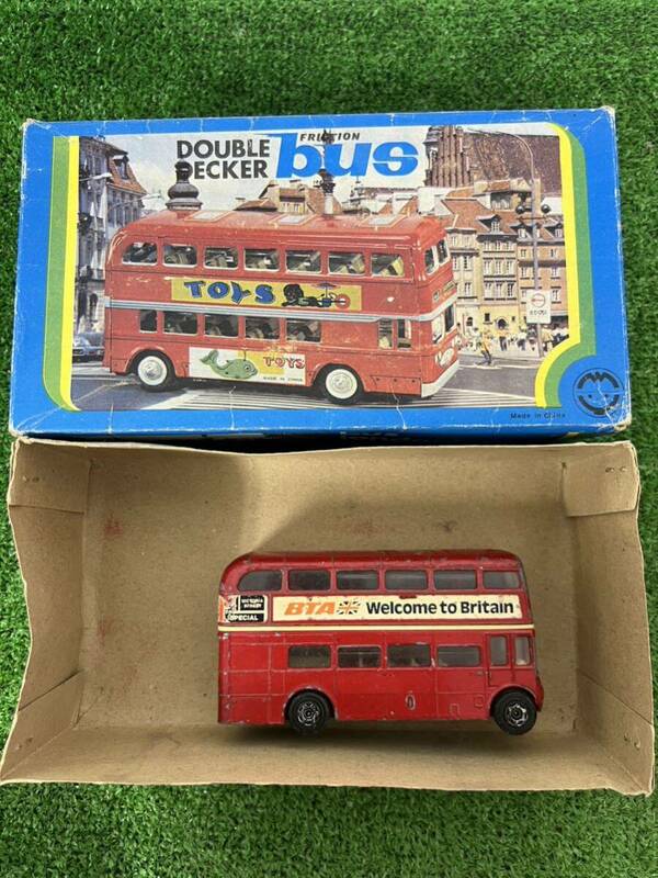 ぶりきのおもちゃ：ロンドンバス５０年前の超なつかしのバス　BUS 中古現状品　棚12