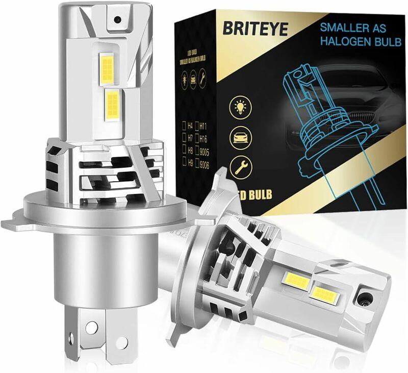 H4（2個入） 【爆光・進化モデル】Briteye H4 LEDヘッドライト Hi/Lo 新基準車検対応 LEDバルブ 6500K