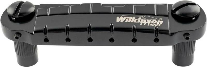 ブラック Wilkinson M Series 10.4mmプリセットラップアラウンドブリッジ テールピースLP/SG Junio