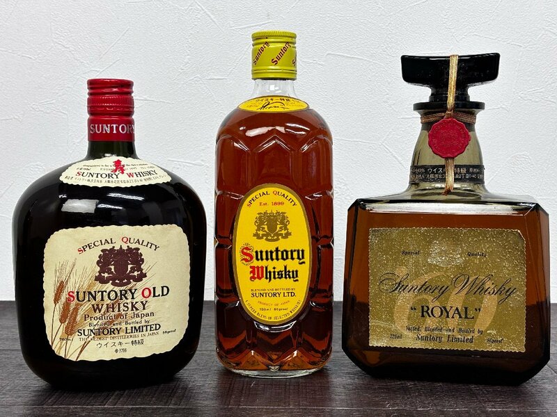 未開栓◆古酒 サントリーウイスキー 3本セット オールド 角瓶 1899 ローヤル 特級◆N0037