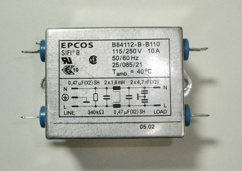 EPCOS 115/250V 10A ノイズフィルター