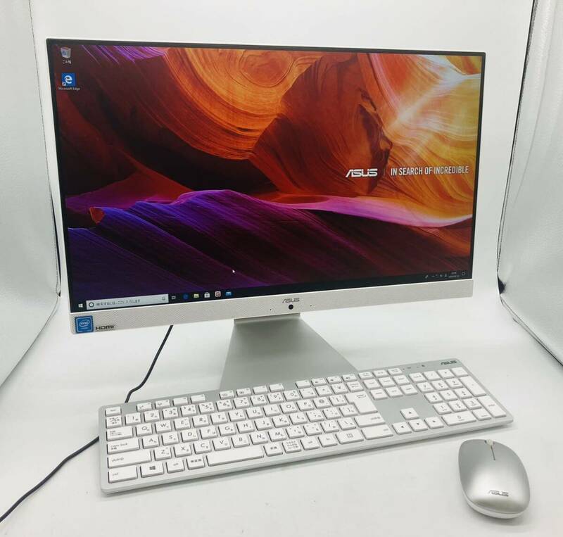 4e79 必見! 良品 ASUS All In One PC 一体型パソコン V222G Windows 10 Home 4.0GB 初期化済み 現状品 !