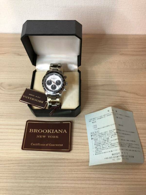 ○ BROOKIANA（ブルッキアーナ） クロノグラフ メンズウォッチ腕時計 BA1602 WH