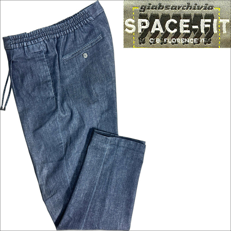 J7361 美品 ジャブスアルキヴィオ SF tintoretto SPACE-FIT リラックスデニム インディゴ 48 giab's ARCHIVIO giabsarchivio