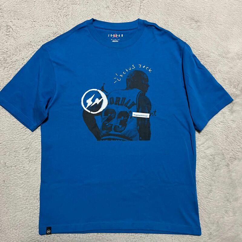 Air Jordan Travis Scott Fragment Tee Military Blueエアジョーダン トラヴィス スコット フラグメント Tシャツ tシャツ　 M 青