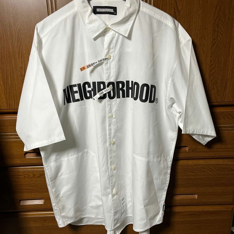 22ss NEIGHBORHOOD TRAD C-SHIRT 半袖シャツ　ネイバーフッド　Logo 白　ホワイト　XL 