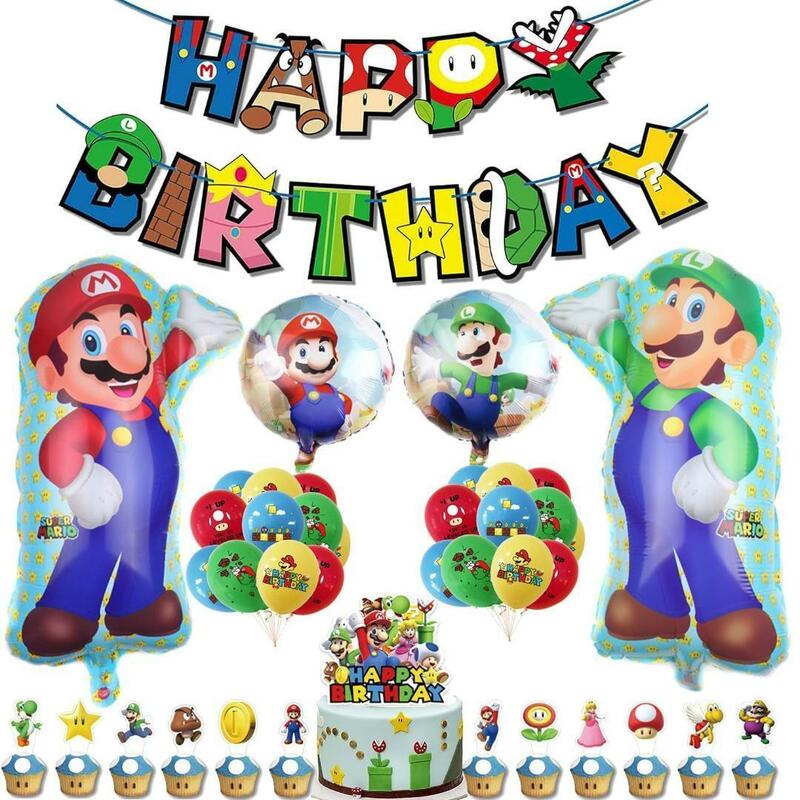 誕生日 飾り付け バルーン HAPPY BIRTHDAY 装飾 スーパーマリオ