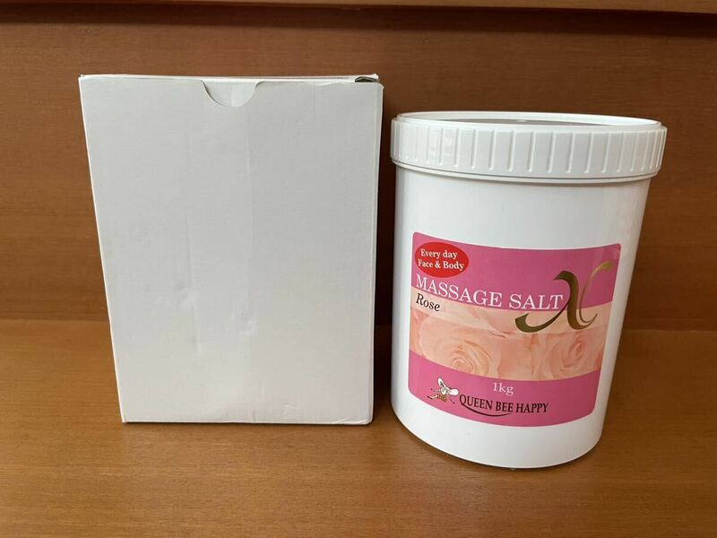 未使用 株式会社 ケイプラン QUEEN BEE HAPPY クインビーハッピーX MASSAGE SALT マッサージソルト Rose ローズ 1KG お風呂美容用品 