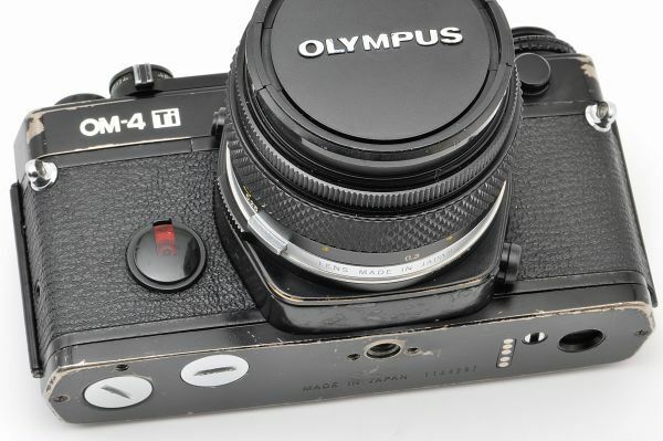 OLYMPUS OM-4 Ti オリンパス ＯＭ－４ Ｔｉ OM-SYSTEM ZUIKO MC AUTO MACRO 50mm F3.5 ズイコー ＭＣ オート マクロ 電池 キャップ 50/3.5
