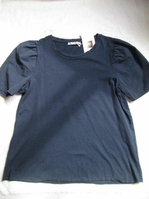 新品 タグ付き●ZARA ザラ かわいい シンプル 袖アクセントＴシャツ カットソー ネイビー