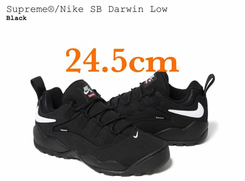 【24.5cm】Supreme Nike SB Darwin Low BLACK