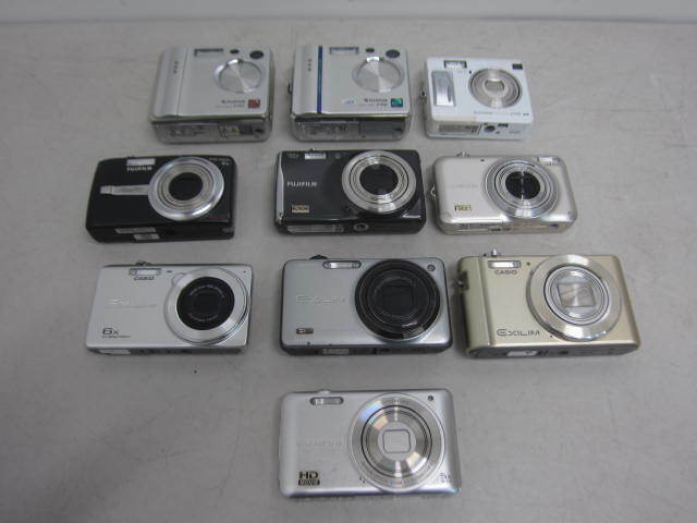 デジタルカメラ10点セット FinePix F401 F410 F440 F480 F70 F70EXR JX280 OLYMPUS VG-140 カシオ EXILIM