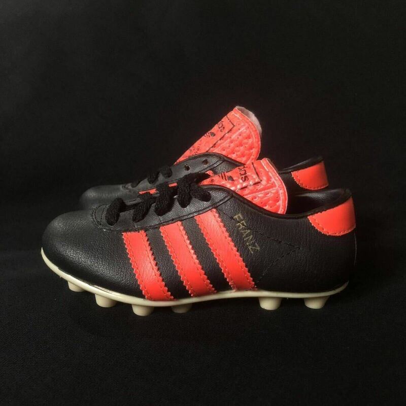 70s 80s 激レア デッドストック 西ドイツ製 adidas franz サッカーシューズ 観賞用 キッズサイズ スパイク West Germany 希少 アディダス