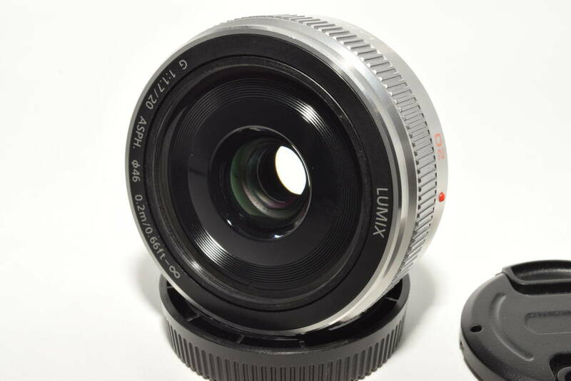 【極上品】 パナソニック(Panasonic) 単焦点レンズ マイクロフォーサーズ用 ルミックス G 20mm/F1.7 II ASPH. シルバー H-H020A-S　#7088