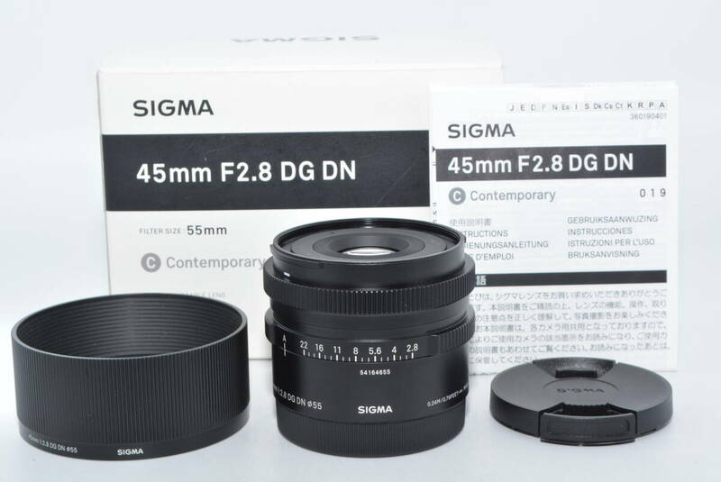【特上品】 SIGMA 45mm F2.8 DG DN | Contemporary C019 | Sony Eマウント | Full-Size/Large-Format ミラーレス専用　#7092