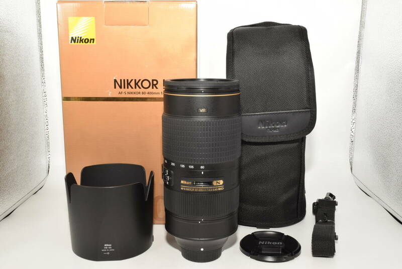 【特上品】 Nikon 望遠ズームレンズ AF-S NIKKOR 80-400mm f/4.5-5.6G ED VR フルサイズ対応　#7116