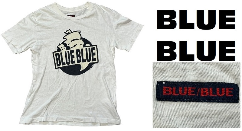 希少ハリウッドランチマーケットBLUE BLUEブルーブルー半袖Tシャツ★ホワイト★2