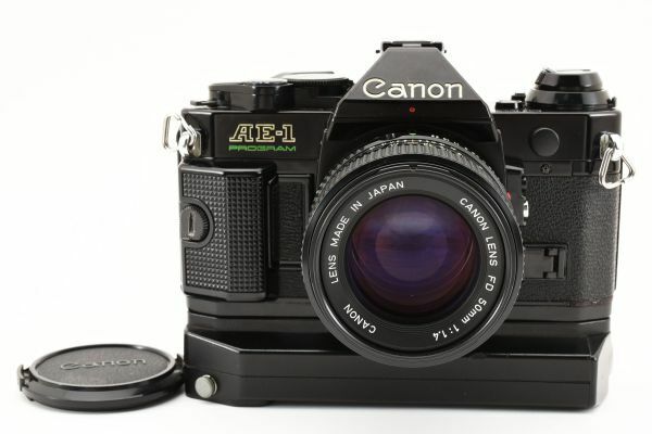 #3162 キャノン Canon AE-1 PROGRAM Black New Fd 50mm f1.4 フィルム 一眼レフ カメラ [動作確認済]
