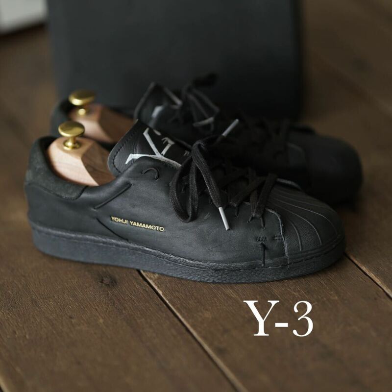 Y-3 super knot ペイントロゴ スニーカー 黒 ワイスリー 25.5cm（通常の26.5ぐらい）yohji yamamoto × adidas アディダス ヨウジヤマモト
