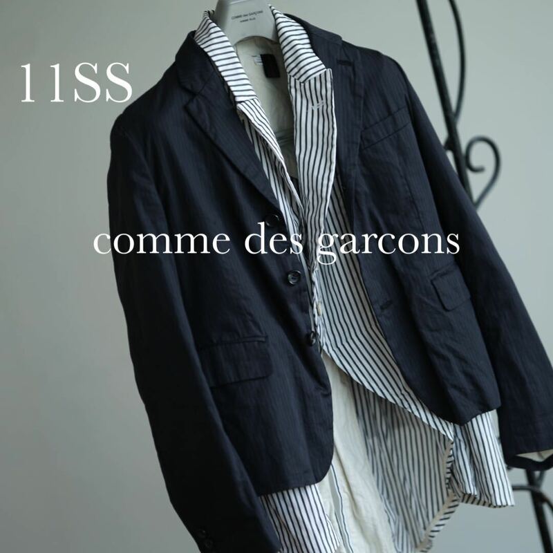 11ss コムデギャルソン 多重人格 レイヤード テーラード ジャケット M ２着セット オム プリュスcomme des garcons homme plus junya