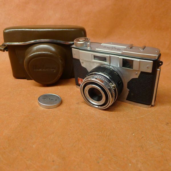 e★544 レア Welmy 44 50mm F3.5 フィルムカメラ シャッターOK 革ケース付き/60