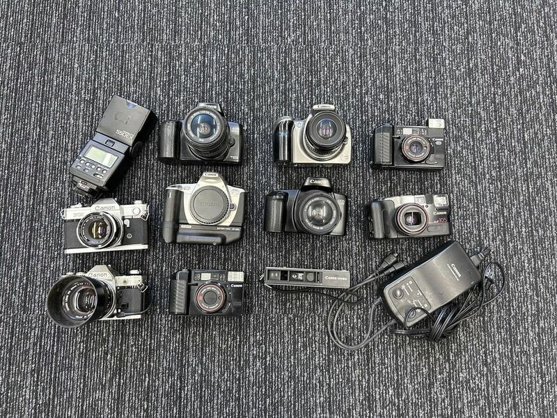 キャノン Canon /大量 フィルムカメラ ボディ レンズ/付属品/動作未確認 まとめて ジャンク セット まとめ NM017