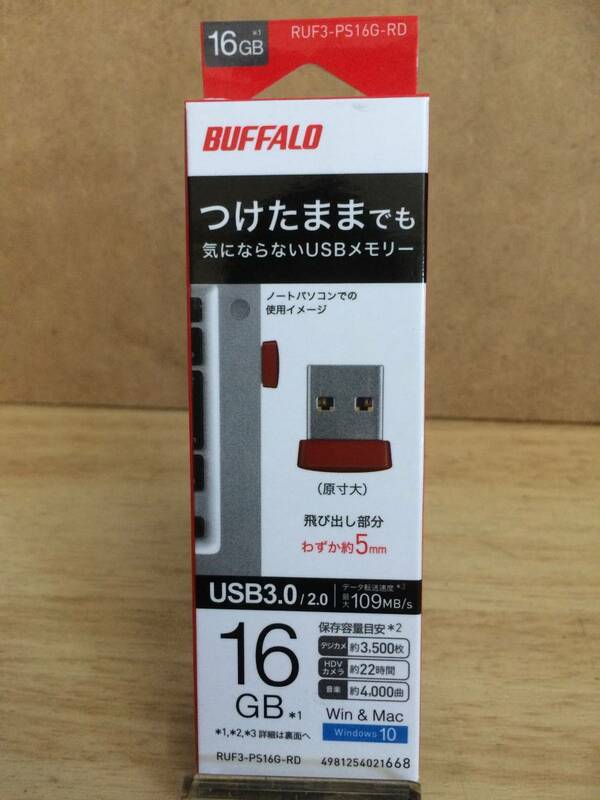 ※BUFFALO USB 3.0対応 マイクロUSBメモリー １６GB『RUF3-PS16G-RD』