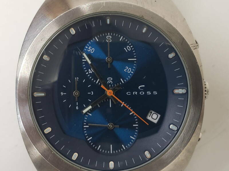 メンズ腕時計　【不動品】　CROSS　クロノグラフ　WMA12　激安１円スタート