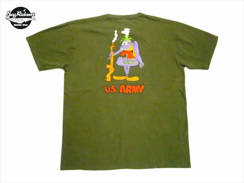 バズリクソンズ BUZZ RICKSON'S BR79400 GOVERNMENT ISSUE 官給品「U.S.ARMY」ミリタリー 半袖Tシャツ オリーブ XL 新品