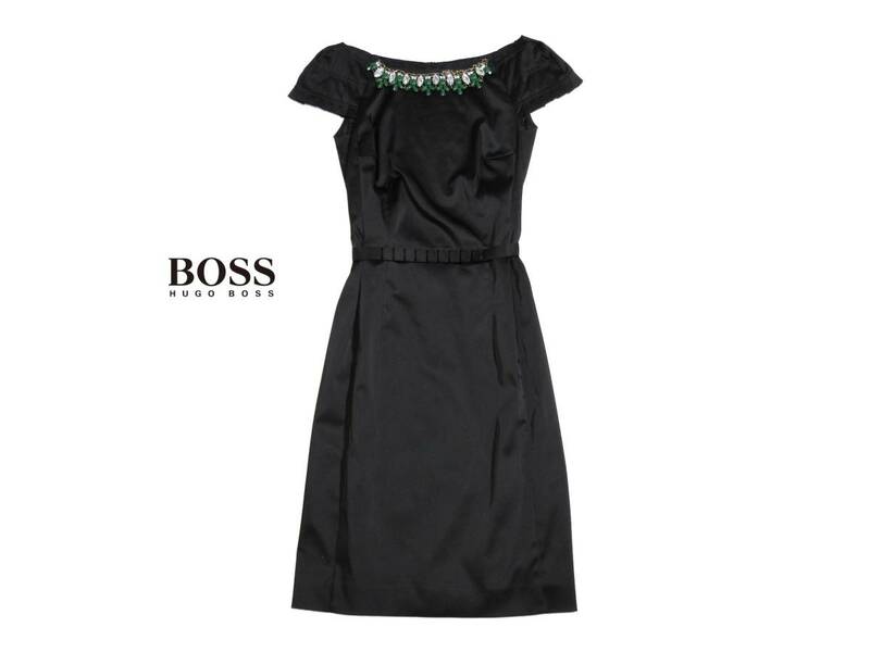 美品 HUGO BOSS ヒューゴボス エレガント ワンピース I40