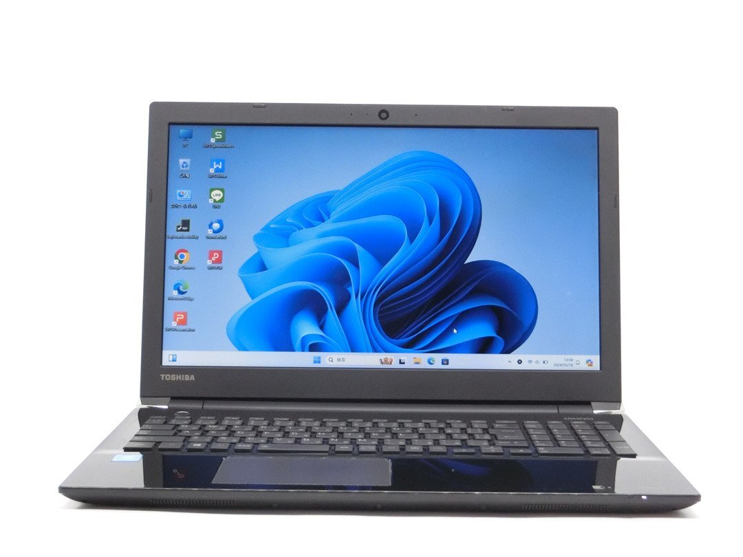 2016年モデル/WEBカメラ/中古/15.6型/ノートPC/Win11H/高速SSD256/8GB/Celeron 3855U/TOSHIBA　T45/AB 無線WIFI/HDMI/テンキー MSoffice