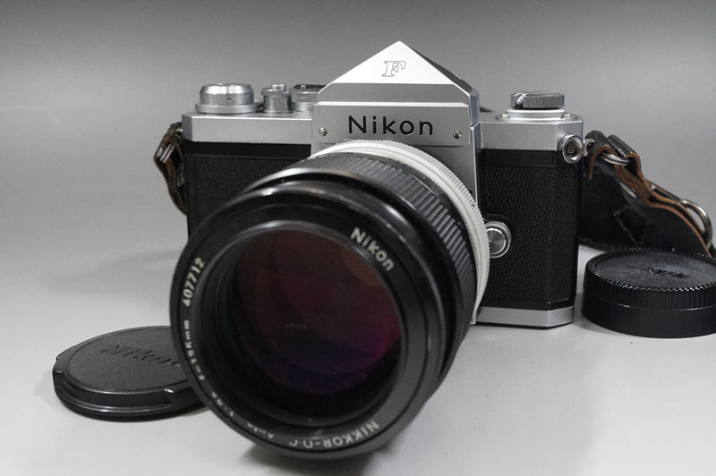 1円~【69】Nikon／ニコン　F　アイレベル　／LENDS　NIKKOR-Q・C　Auto　1:2.8　f=135mm