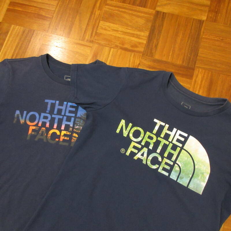 2枚セット！　THE NORTH FACE　ノースフェイス　レディース　ドライタイプTシャツ　ネイビー　表記サイズL　送料230円