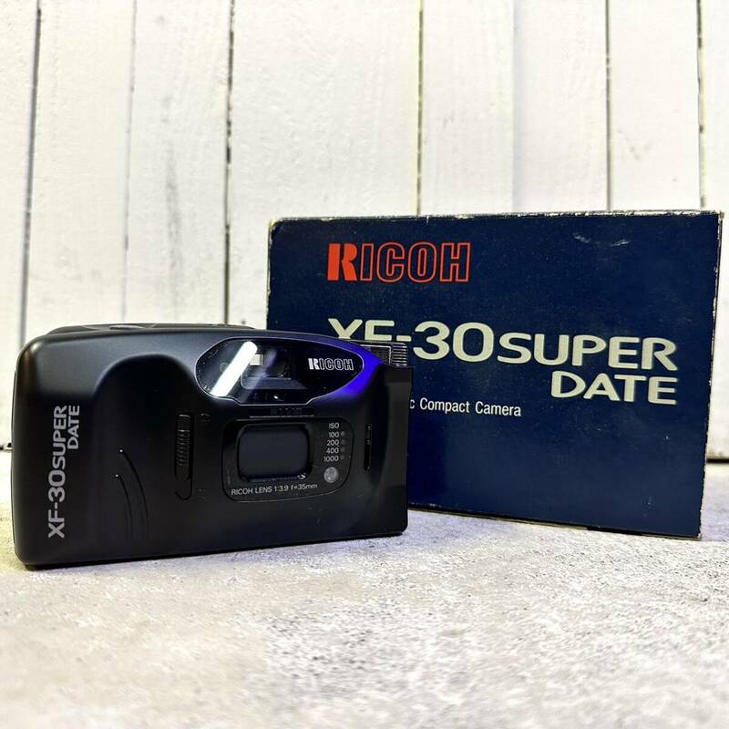 RICOH リコー XF-30SUPER DATE フィルムカメラ 35mm オートマティック コンパクトカメラ 箱付き 説明書 極美品 昭和レトロ ヴィンテージ