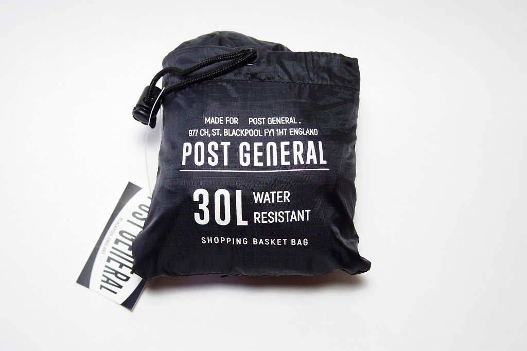 Post General パッカブルショッピングバスケットバッグ ブラック【展示品処分特価】
