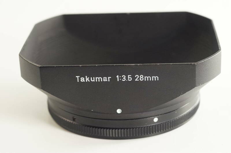 影EG【キレイ】Super Takumar 28mm F3.5 SMC Takumar 28mm F3.5 ペンタックス 金属製角型レンズフード